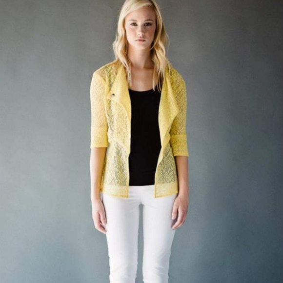 Yellow Lace Summer Jacket - Picture 9 of 9